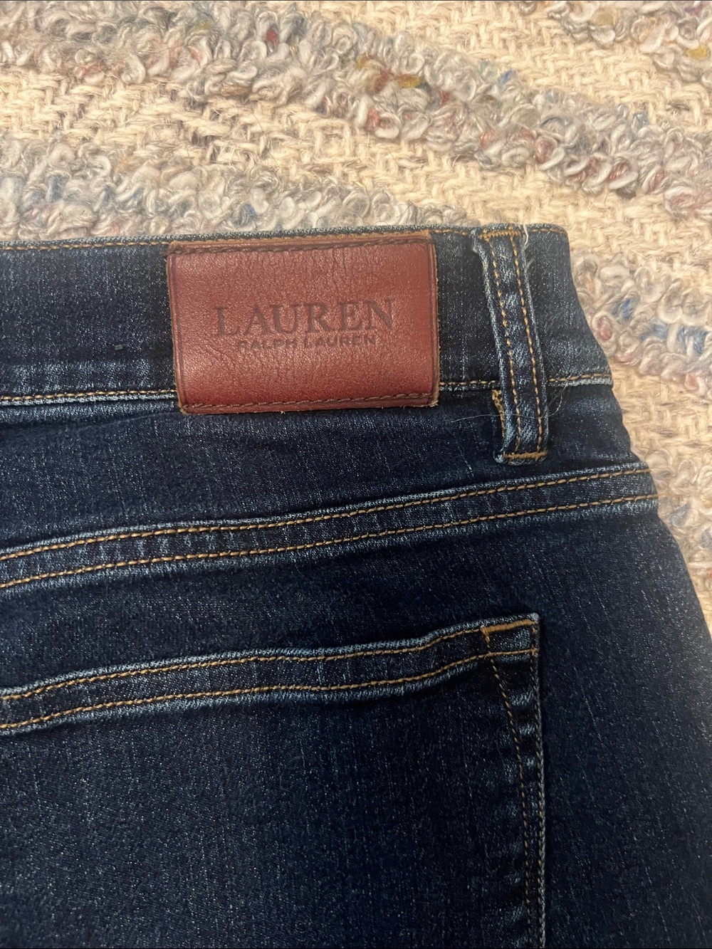 Lauren Ralph Lauren Women's Dark Indigo Straight Leg Jeans-size 10 - Picture 5 of 6